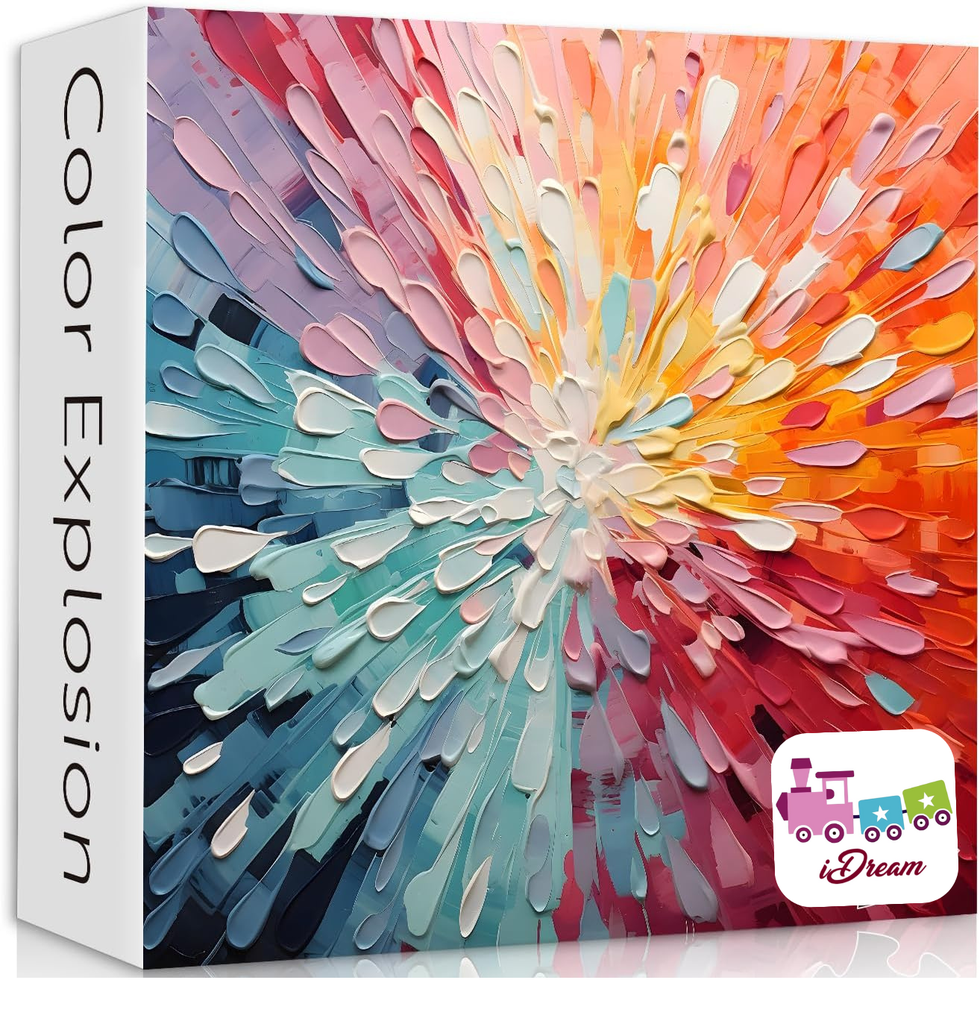 iDream 1000 Pieces Jigsaw Puzzle – Artistic 3D Design, Colorful Wall Decor, Challenging Puzzle Gift for Friends & Family (Color Explosion)