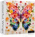 iDream 1000 Pieces Jigsaw Puzzle – Artistic 3D Design, Colorful Wall Decor, Challenging Puzzle Gift for Friends & Family (Flower Butterfly)